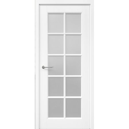 Usa de interior THG LAMIRA cu sticla transparenta Alb Mat (vopsita)