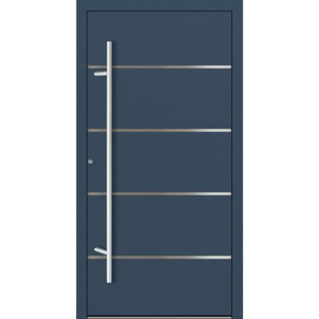 Usa exterior Aluminiu THG Premium P90-M02 Albastru inchis structurat