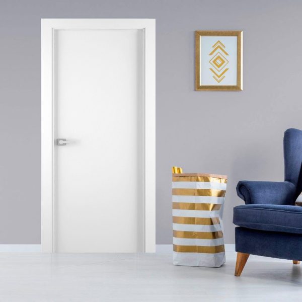 Usa de interior THG AVESTA Alb Mat (vopsita) - imagine 2