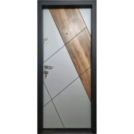 Usa Metalica de Apartament THG 23 Gri deschis cu insertie Stejar 88 cm